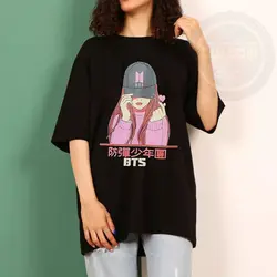 تیشرت لانگ دختر BTS