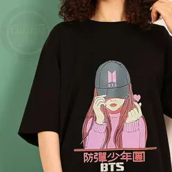 تیشرت لانگ دختر BTS