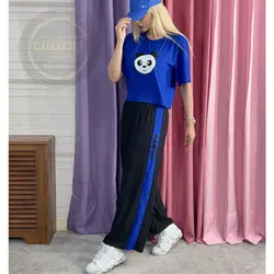 تیشرت کراپ و شلوار پاندا