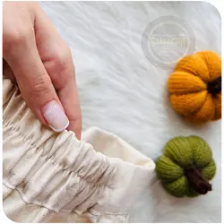 شلوار نیم بگ لینن نچرال