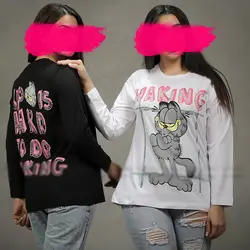 بلوز پنبه طرح سنجاقک و گارفیلد