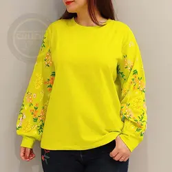 بلوز آستین گلدار