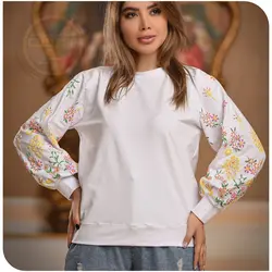 بلوز آستین گلدار