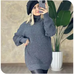 تونیک بافت یقه شل رنگی
