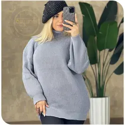 تونیک بافت یقه شل رنگی