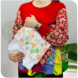 بلوز آستین پفی گلدار