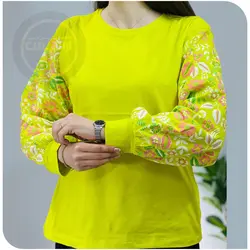 بلوز آستین پفی گلدار