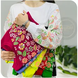 بلوز آستین پفی گلدار