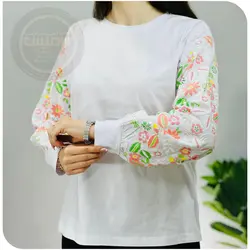 بلوز آستین پفی گلدار