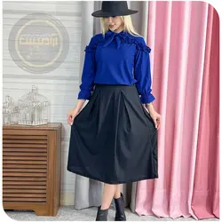 شومیز دور سینه چین دار کراواتی