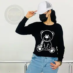 بلوز کراپ خرس نگینی