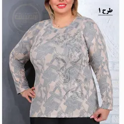 بلوز نگینی ژاکارد طرح ۱ و ۲