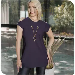 شومیز سرشانه باز گردنبنددار