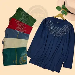 بلوز ویسکوز گل و پر