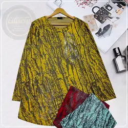 تونیک مجلسی سایز بزرگ طرح برگ