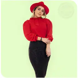 شومیز مجلسی یقه چین دار