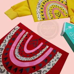 بلوز رنگین کمان و قلب