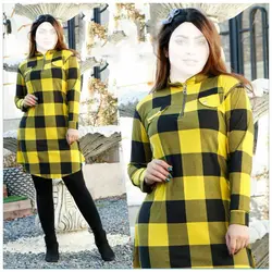 تونیک چهارخانه زیپدار