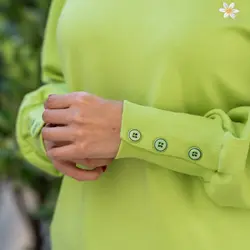 بلوز آستین سه دکمه