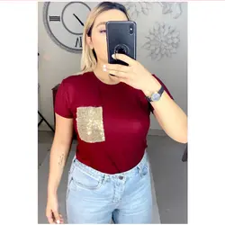 تیشرت جیب پولکی