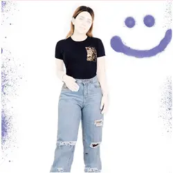 تیشرت جیب پولکی