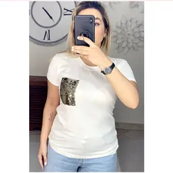 تیشرت جیب پولکی