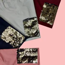 تیشرت جیب پولکی