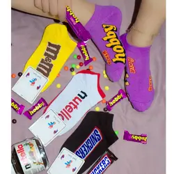 جوراب مچی طرح شکلات