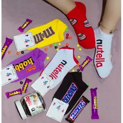 جوراب مچی طرح شکلات