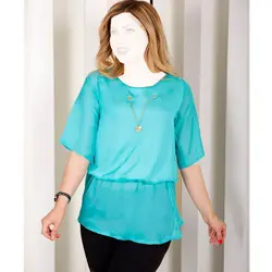 شومیز حریر پلاک دار