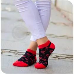 جوراب مچی طرح لب و قلب