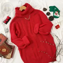 تونیک بافت یقه شل بلند