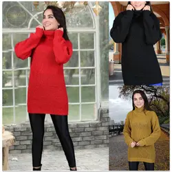 تونیک بافت یقه شل بلند