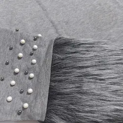 بلوز مجلسی آستین خزدار