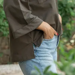 بلوز دو جیب آستین پاکتی