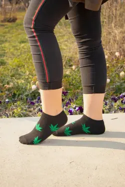 جوراب مچی طرح برگ