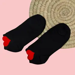 جوراب مچی مشکی قلب