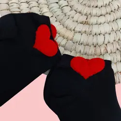 جوراب مچی مشکی قلب