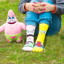 جوراب ساقدار طرح باب اسفجی و پاتریک