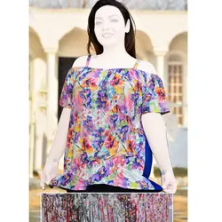 شومیز مجلسی طرحدار سایزبزرگ