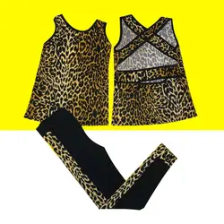 تاپ و ساپورت پشت ضربدری پلنگی