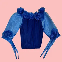 شومیز مجلسی عروسکی یقه گل