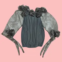 شومیز مجلسی عروسکی یقه گل