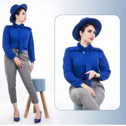 شومیز مجلسی کراواتی، سینه پیلی دار