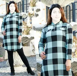 تونیک چهارخانه زیپدار
