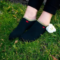 جوراب مچ لمه ای طرح قلب