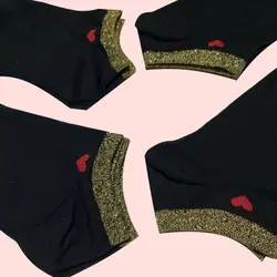 جوراب مچ لمه ای طرح قلب