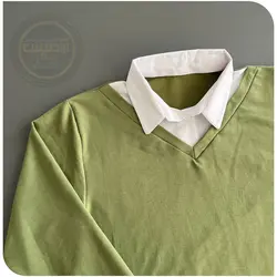 بلوز گلکسی یقه مردانه