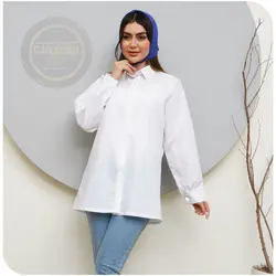 شومیز جلو دکمه سفید