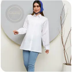 شومیز جلو دکمه سفید